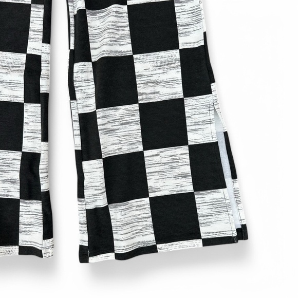 Ascot + Hart Checkered Graphic Wide Leg Pants XXS - Picture 6 of 8